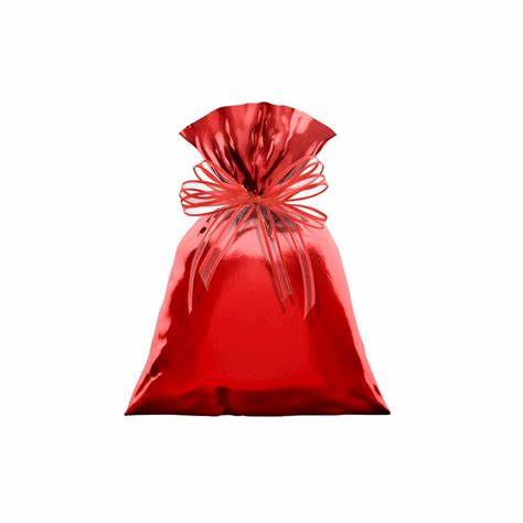 SACO PRESENTE 10X14 VERMELHO METAL C/50