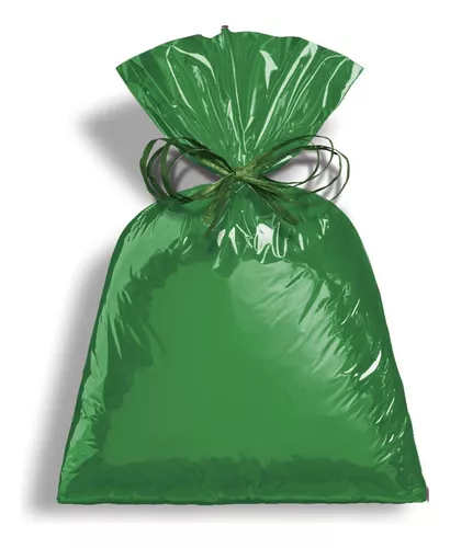 SACO PRESENTE 20X29 VERDE METAL C/50