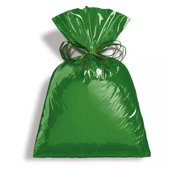 SACO PRESENTE 25X37 VERDE METAL C/50