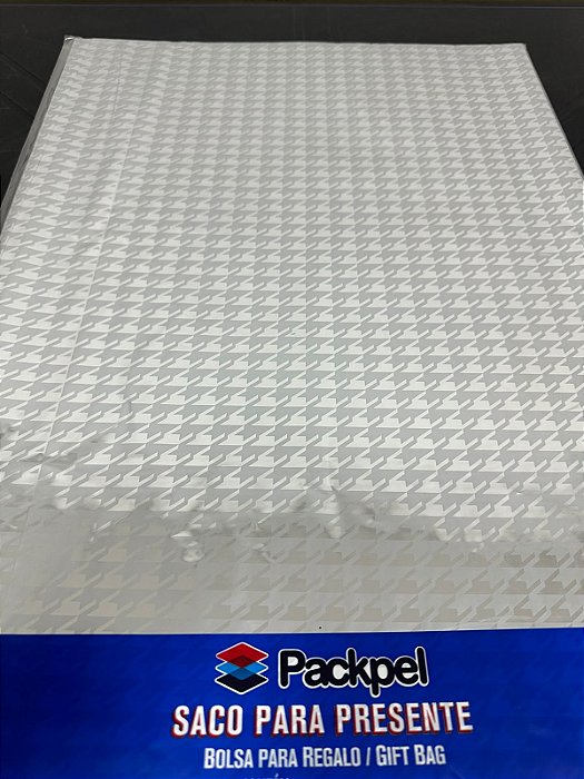 SACO PRESENTE 25X37 PRATA/DETALHE C/50