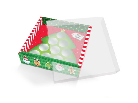 CAIXA PINHEIRO 10 DOCES NATAL 22 17,9X17,9X4CM UNIDADE