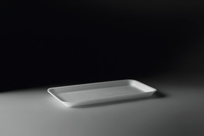 BANDEJA ISOPOR RASA 27,5x15x3CM CR004 BRANCA C/100 - COPOBRAS