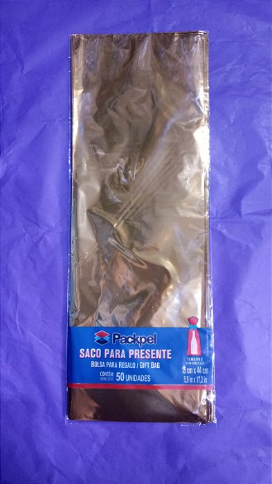 SACO PRESENTE 15X44 OURO METALIZADO C/50