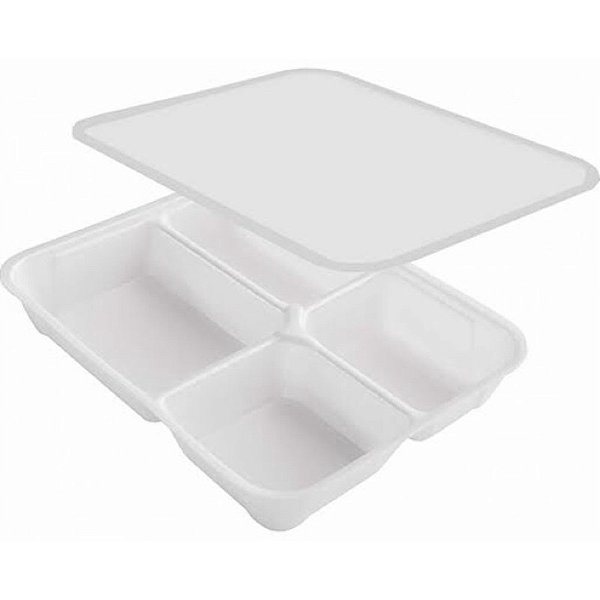 MARMITEX ISOP 4 DIV RETANG 1100ML FUNDO C/100 UND