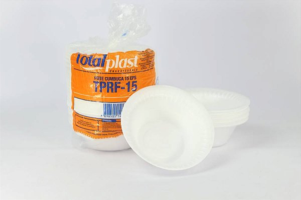 POTE CUMBUCA ISOPOR 15CM C/20 15X4,5