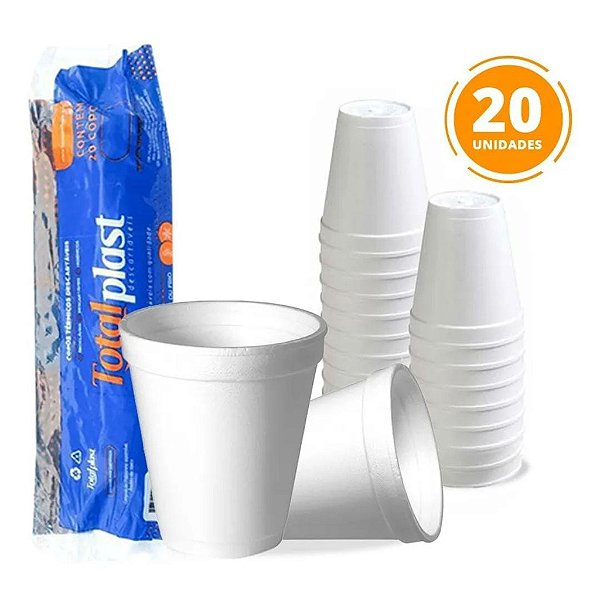 COPO TERMICO ISOPOR 480ML PACOTE C/20