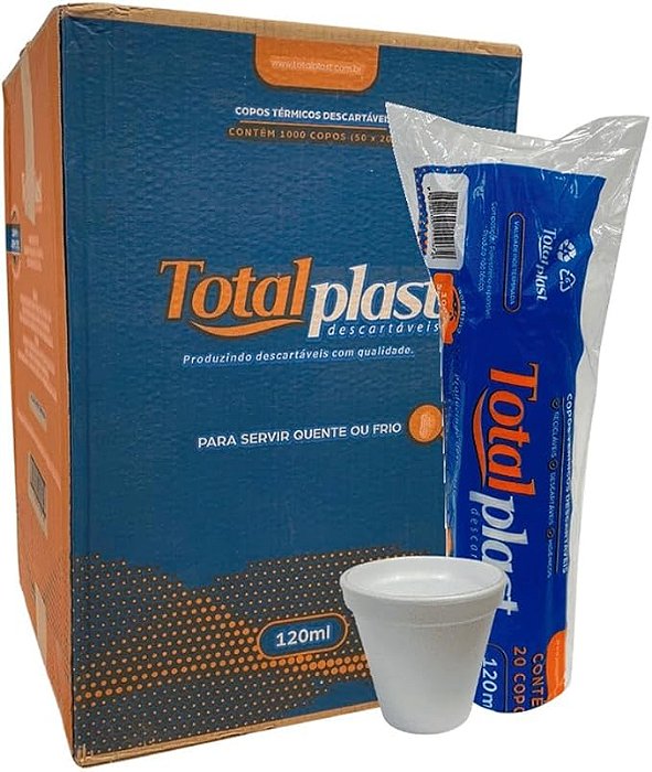POTE TERMICO ISOPOR 120ML PACOTE C/20