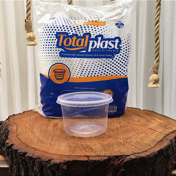 KIT POTE REDONDO C/ TAMPA 500ML C/24 UNIDADES