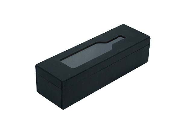 PORTA VINHO 1LT MDF TAMPA ESTOJO PRETO