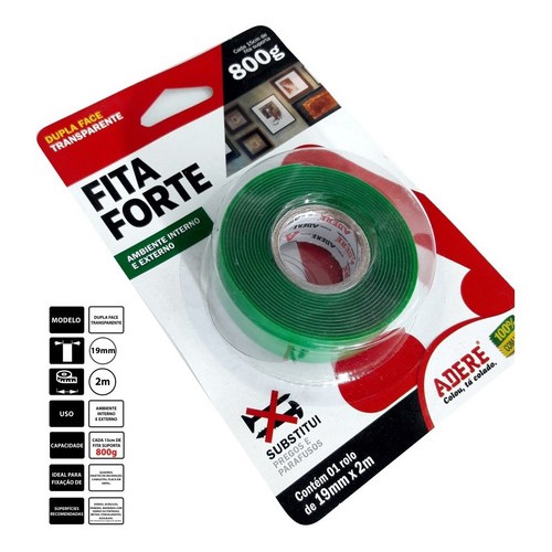 FITA DUPLA FACE ADERE 19X2MT 800G