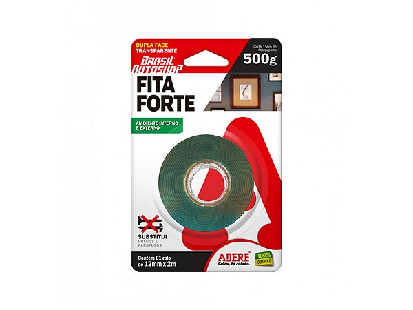 FITA DUPLA FACE ADERE 12X2MT 500G