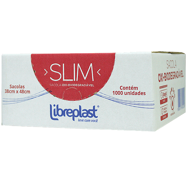 SACOLA 38X48 SLIM BRANCA CX C/1000 PESO 3KG
