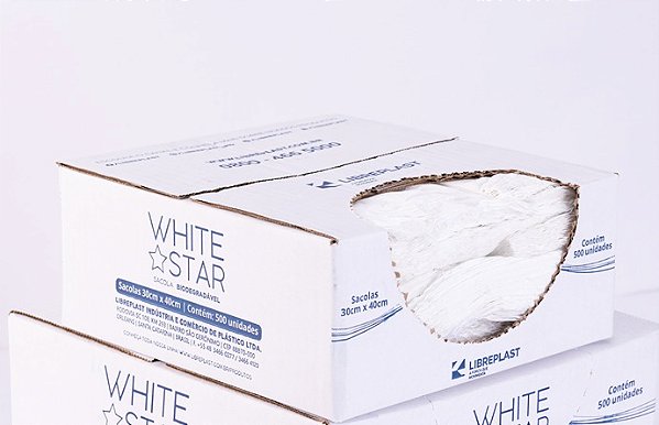 SACOLA 30X40 WHITE STAR CX C/500 UND