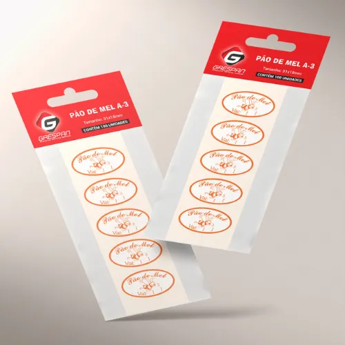 ETIQUETA PAO DE MEL A3 C/100 UN
