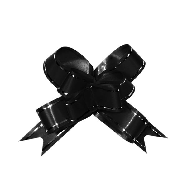 LACO 25CMX12MM PRETO C/ LISTRA PRATA C/ 10 UNID