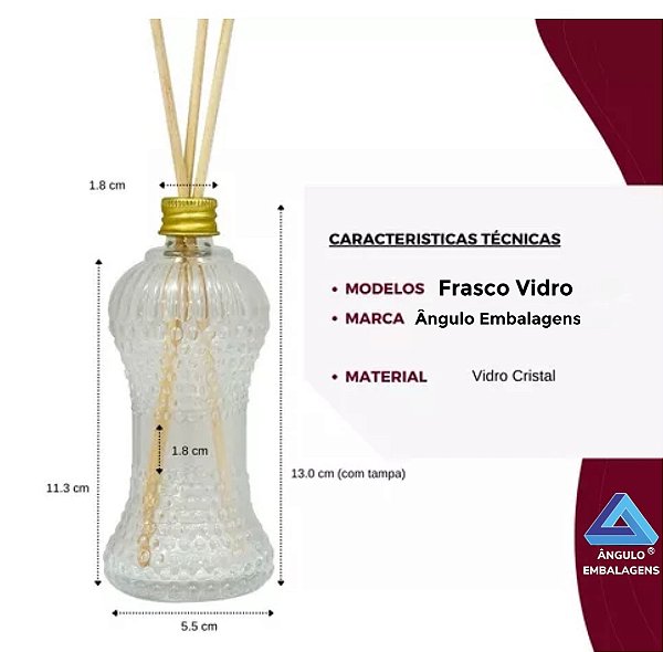 FRASCO VIDRO CLASSIC CIRCULAR TRANSPARENTE 220 ML