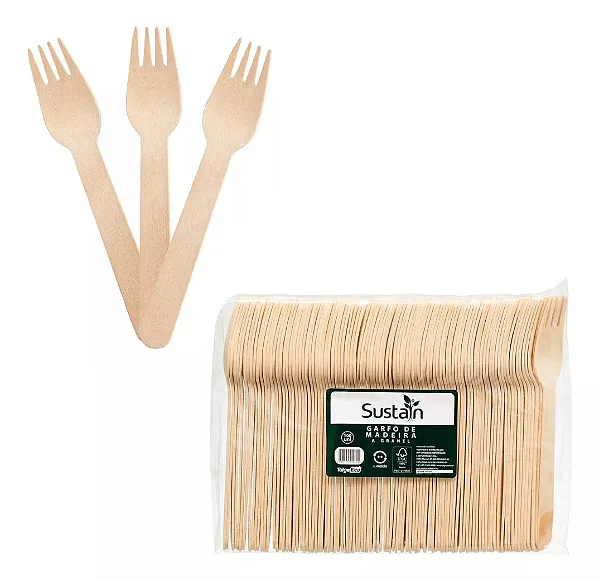 GARFO MADEIRA GRANEL SUSTAN C/100 UNIDADES