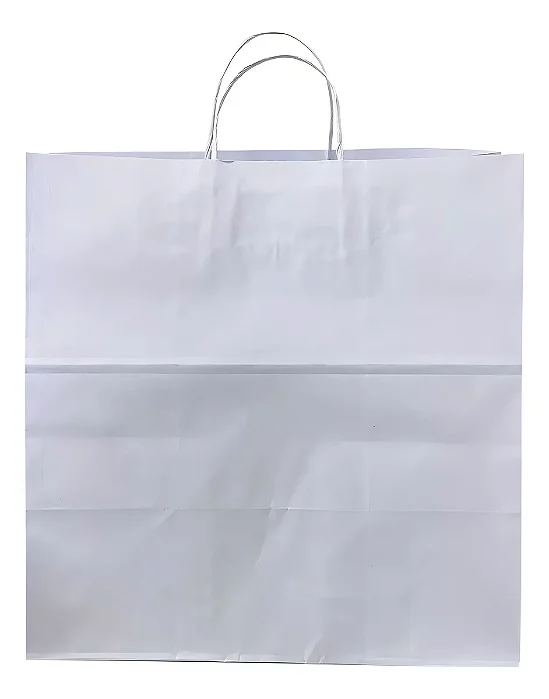 SACOLA PAPEL BRANCA G 33X31 C/10