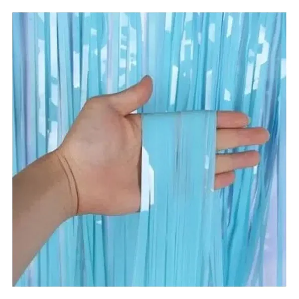 CORTINA METALIZADA CANDY AZUL 100X200CM