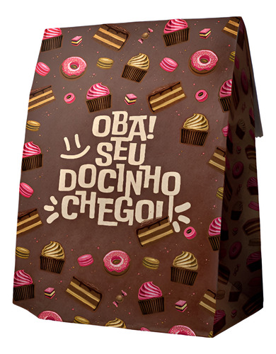 SACO SOS M - SEU DOCE CHEGOU C/25 28X23X16