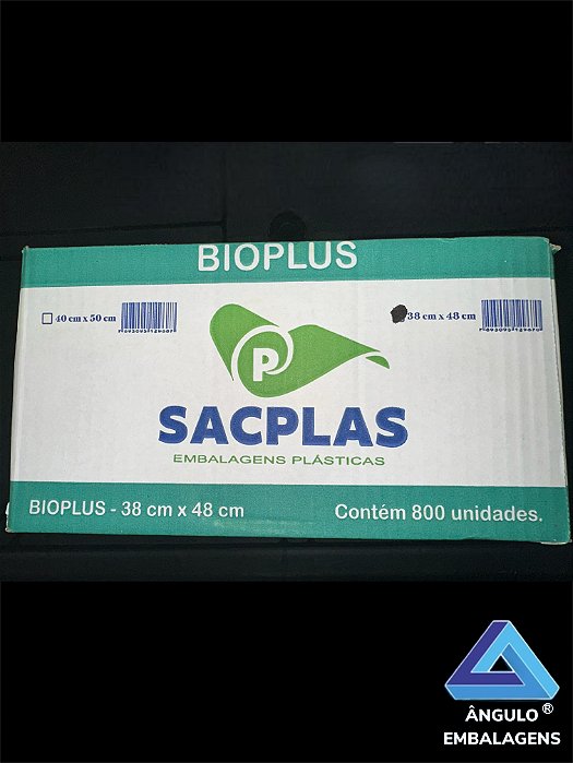 SACOLA 38X48 BIOPLUS CX C/800