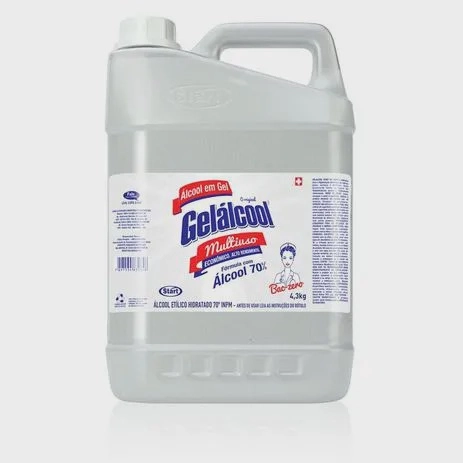 GEL ALCOOL 4,3KG CRISTAL