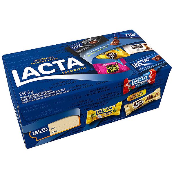 CAIXA DE BOMBOM LACTA 250GR