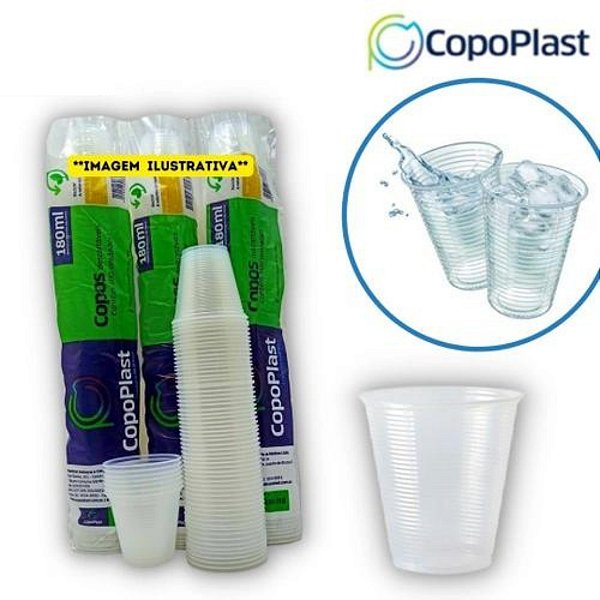COPO 180ML TRANSP COPOPLAST PS C/100