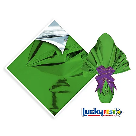 EMBALAGEM P/OVO PASCOA LISO PISTACHE 24X24 C/25