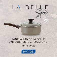 FRIGIDEIRA LA BELLE N. 22 ANTIADERENTE CINZA STONE C/TAMPA