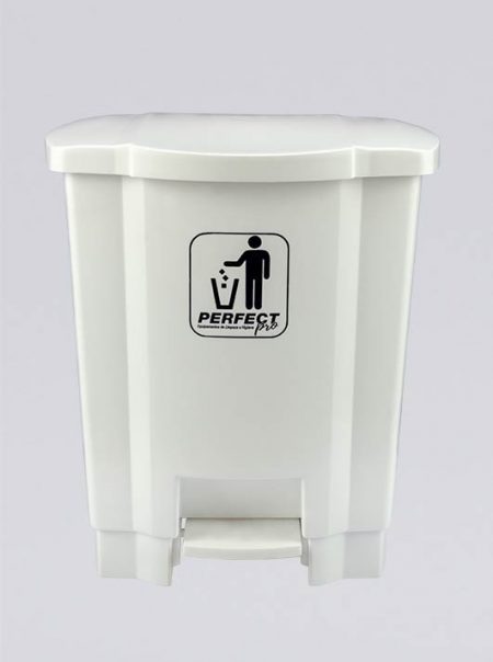 LIXEIRA BRANCA 35LT COM PEDAL PERFECTPRO UND