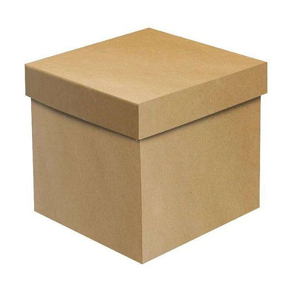 CAIXA QUADRADA KRAFT 22x22x18CM UN - K182