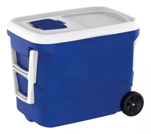 CAIXA TERMICA 50LTS AZUL COM RODAS