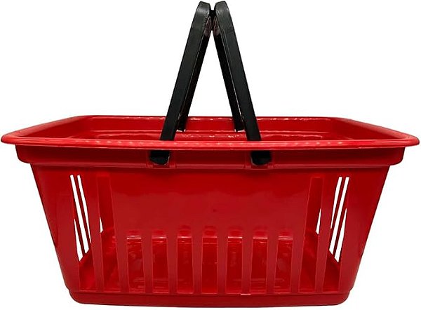 Cesta Plástica 13 Litros Vermelha C/Alca