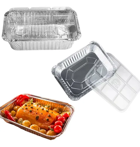 BANDEJA RETANGULAR 500ML TAMPA PET C/10