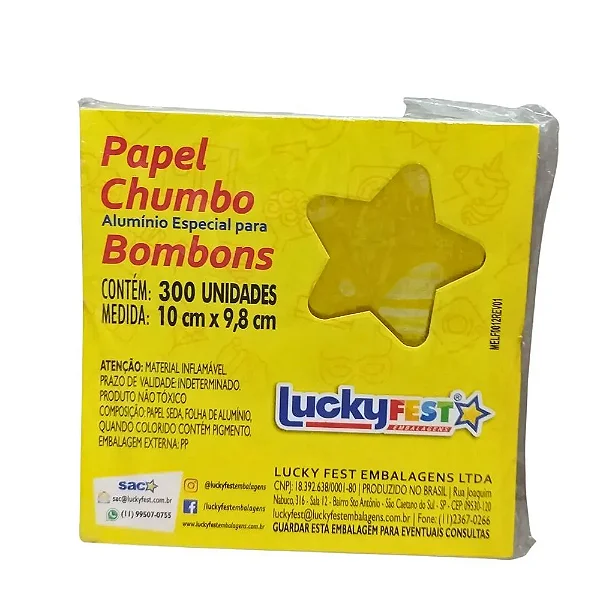 PAPEL CHUMBO OURO FOSCO 10X9 C/300