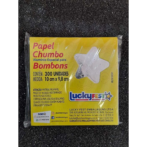 PAPEL CHUMBO PRATA 10X9 C/300