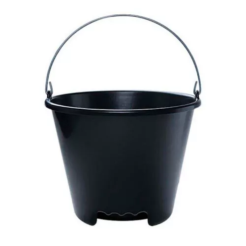 BALDE PLASTICO 12 LITROS COM ALÇA COR PRETO
