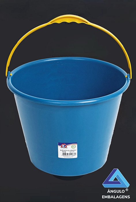 BALDE PLÁSTICO 12 LTS C/ALCA CORES AZUL