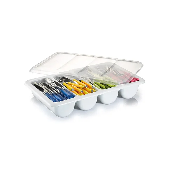 ORGANIZADOR TALHERES 4DIV BRANCO R7875