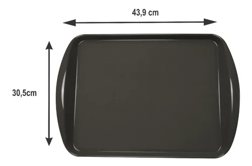 BANDEJA FAST-FOOD PRETA 43X30X3 REF1797