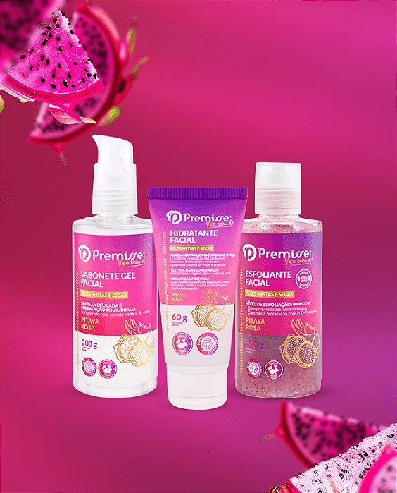 KIT FACIAL PELES MISTAS E SECAS 3 PRODUTOS