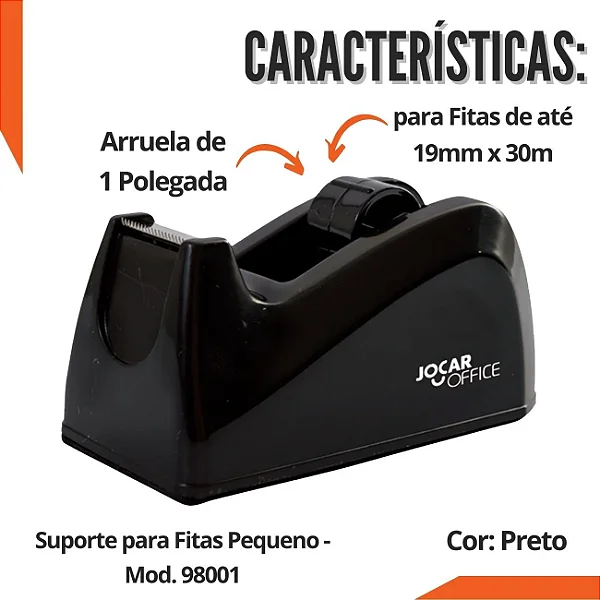SUPORTE FITA ADESIVA 19x30 JOCAR PEQ 98001
