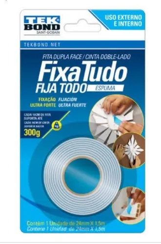 FITA DUPLA FACE TEK BOND 24MMX1,5MT