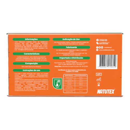 LUVA LATEX NAO SAUDE COM PO TAMANHO PP C/100 UND