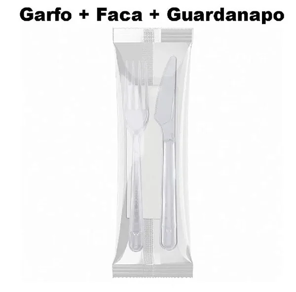 KIT GARFO/FACA/GUARD FORTE BRANCO C/30