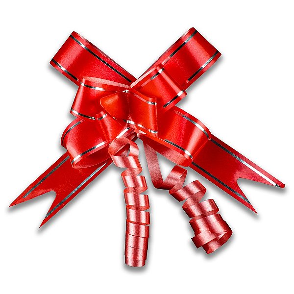 LACO PRONTO 39X18 VERMELHO COM LISTRA PRATA C/10