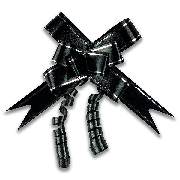 LACO PRONTO 39X18 PRETO COM LISTRA PRATA C/10