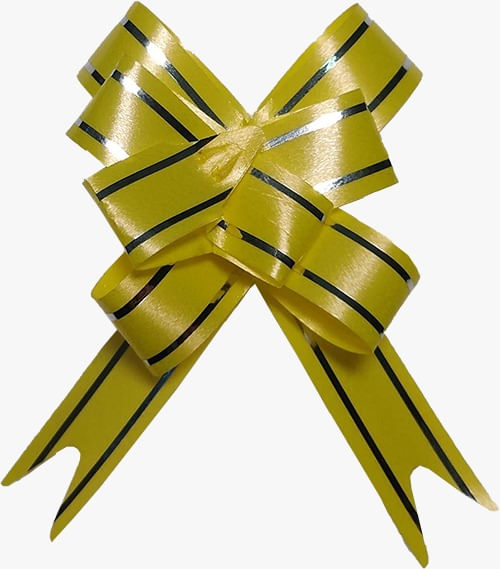 LACO PRONTO 39X18 AMARELO C/PRATA C/10