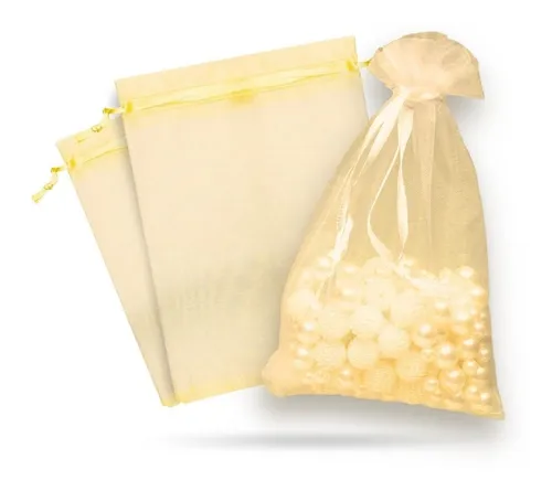 SACO ORGANZA 13X18 DOURADO C/10